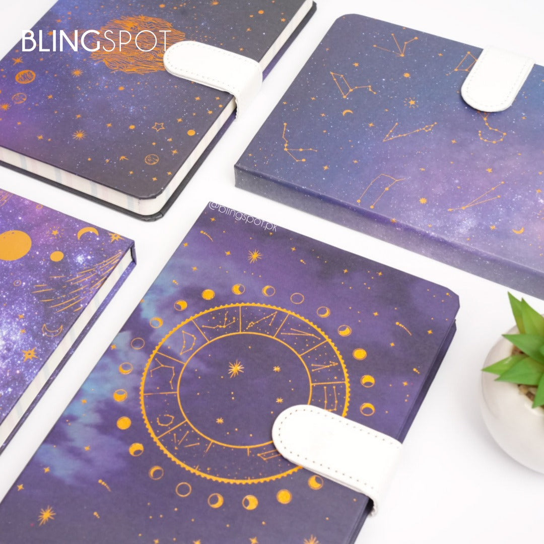 Constellation Stars Planet Gold Foil   - Journal