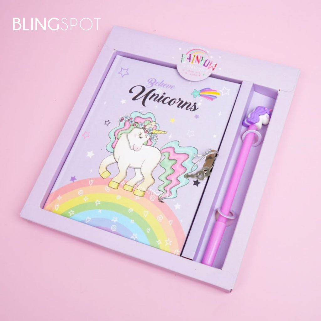 Dilurban Beautiful Pink unicorn 7 in 1 Stationery