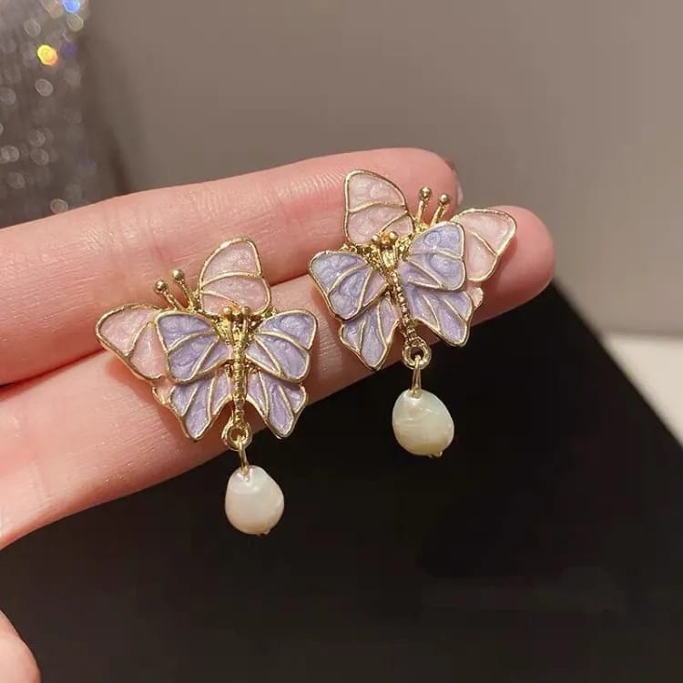 Butterflies Pearl - Earring