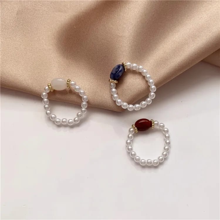 Beaded Stone - Ring