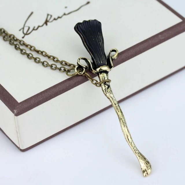 Hogwarts Magic Firebolt Broomstick Necklace