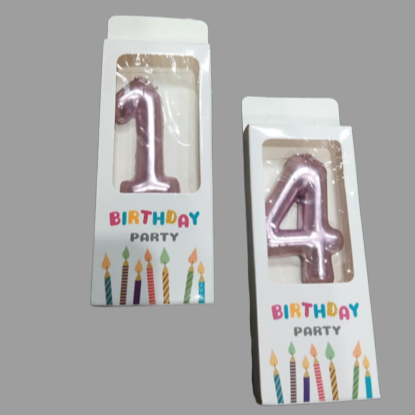 Golden &amp; Silver Digit - Birthday Candle