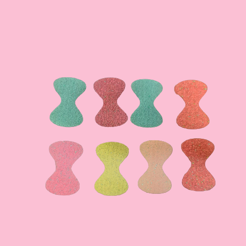 Glittery Flower &amp; Bow - Hair Stick Ons