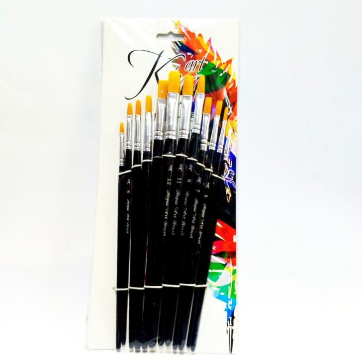 King Art  Flat Artist  Brush set Of 12