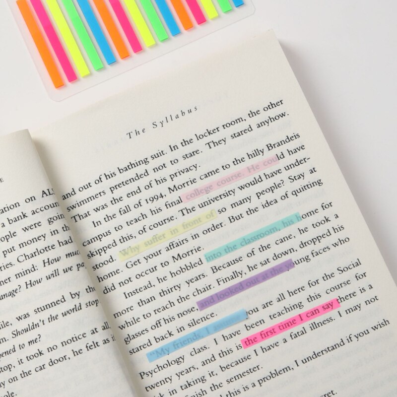 Book Annotation Supplies, 10pcs Sticky Notes Set With Ruler For Index Tabs  Page Markers 60 Colors