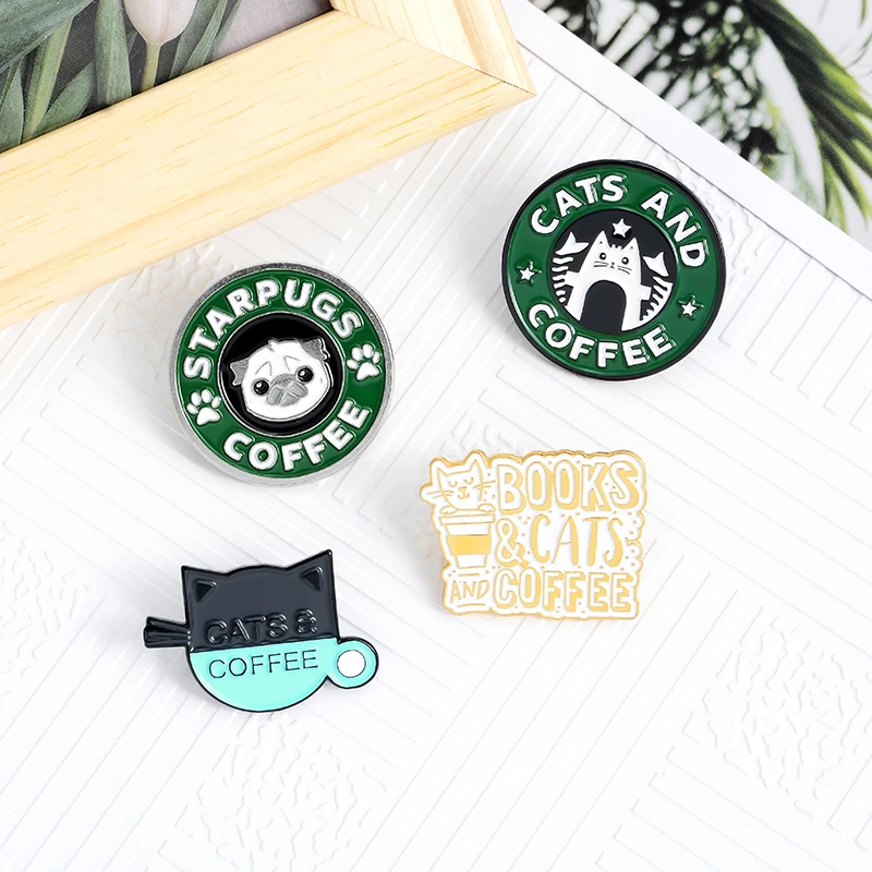 Cat And Coffee  - Enamel Pin