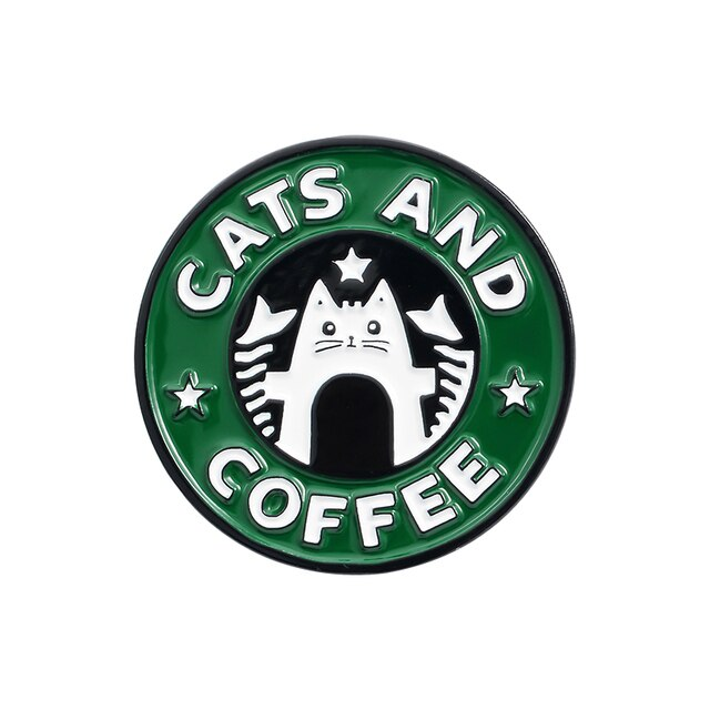 Cat And Coffee  - Enamel Pin