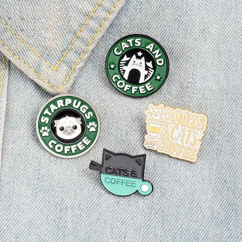 Cat And Coffee  - Enamel Pin
