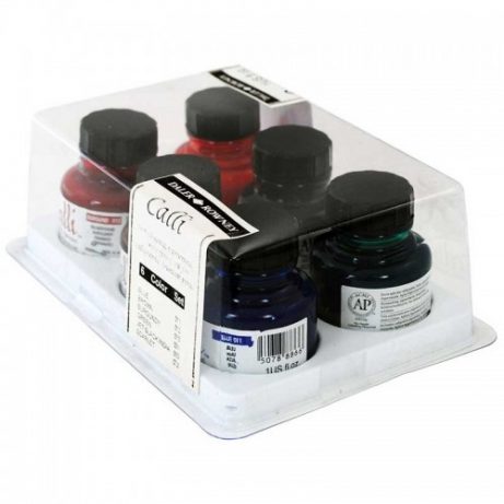 Daler Rowney - Calligraphic Ink Set of 6 Assorted Colour 29.5 ml bottle