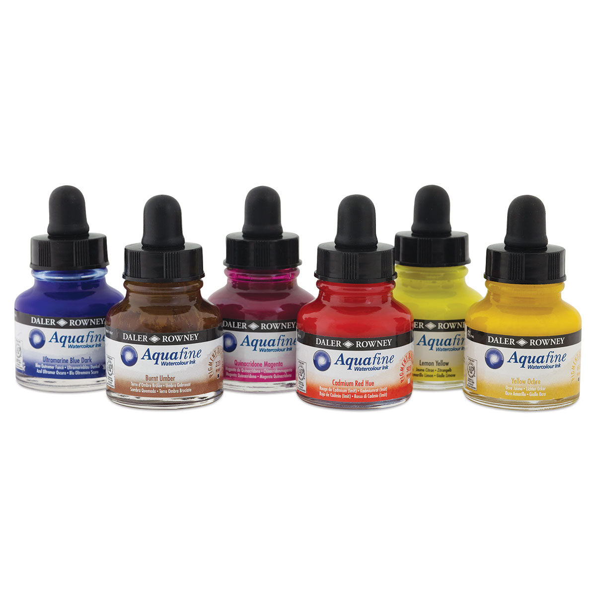 Daler Rowney Aquafine Watercolor Ink Set Of 6