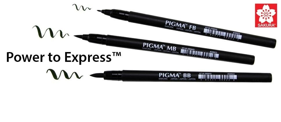 Sakura Pigma Micron Fineliner Pen Black Set Of 6 - The Blingspot Studio