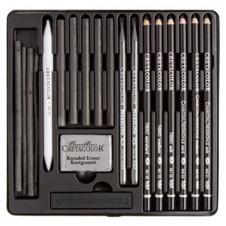 Cretacolor Charcoal and Drawing Set of 20 Parts