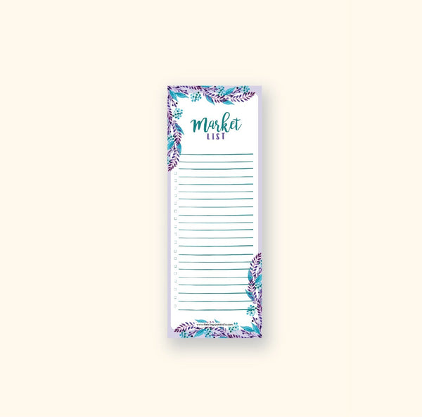 Market List Purple Notepad