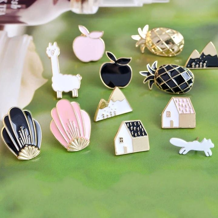 Whimsical Wonderland Gold Enamel Pin The Blingspot Studio