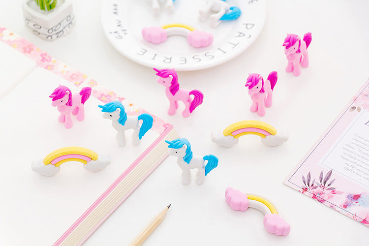 Rainbow Unicorn - Eraser Set