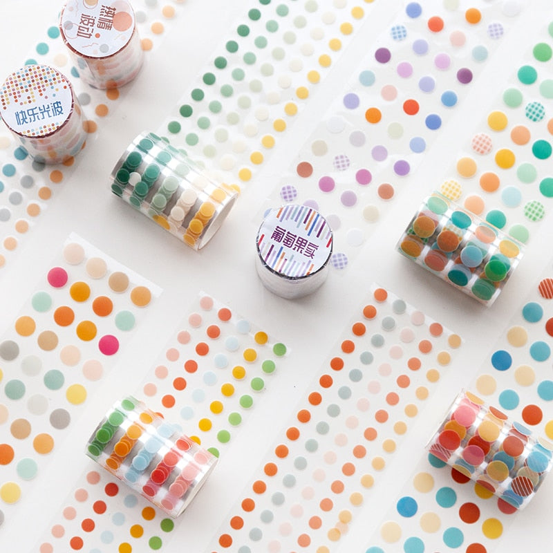 Rainbow Dots Goal Tracker - Washi Tape