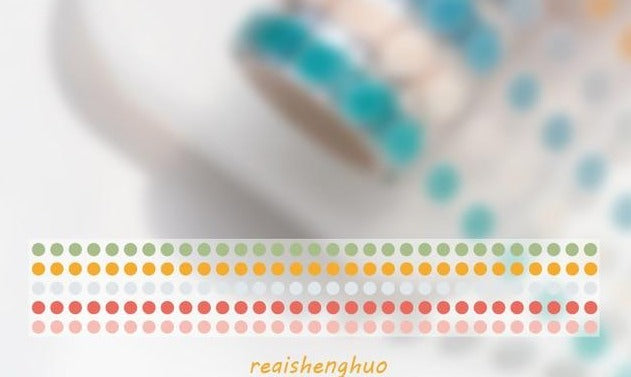 Rainbow Dots Goal Tracker - Washi Tape