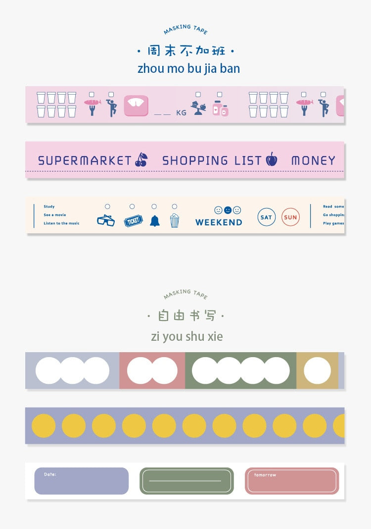 Week Planner - Washi Tape - The Blingspot Studio