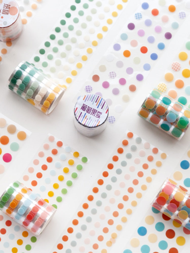 Rainbow Dots Goal Tracker - Washi Tape