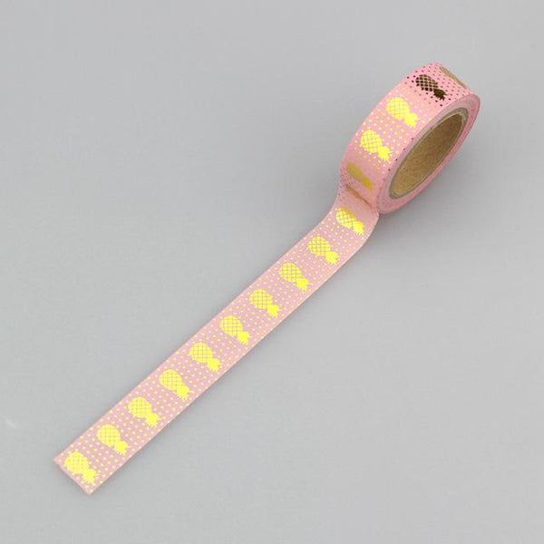 Polka Dot Gold Foil Pineapple Washi Tape