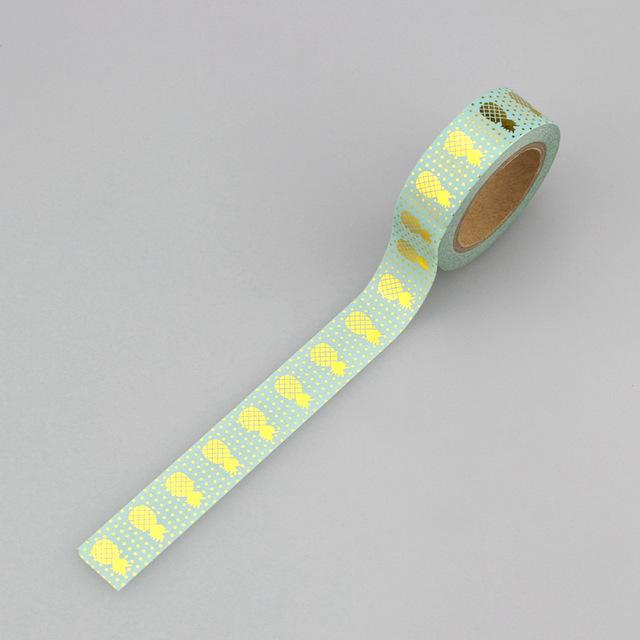 Polka Dot Gold Foil Pineapple Washi Tape