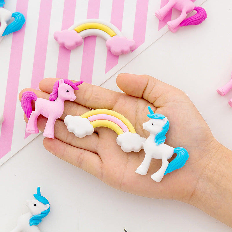Rainbow Unicorn - Eraser Set