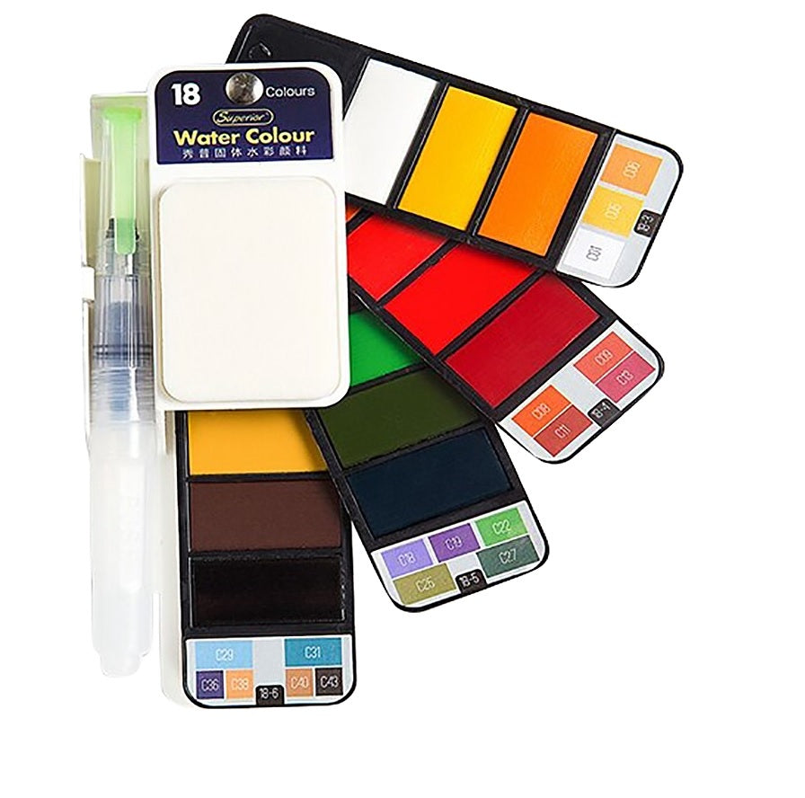 Superior Water Color Set of 18